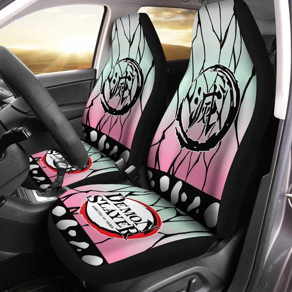 Demon Slayers Car Seat Covers Shinobu Kocho Pattern Kinometsu no Yaiba