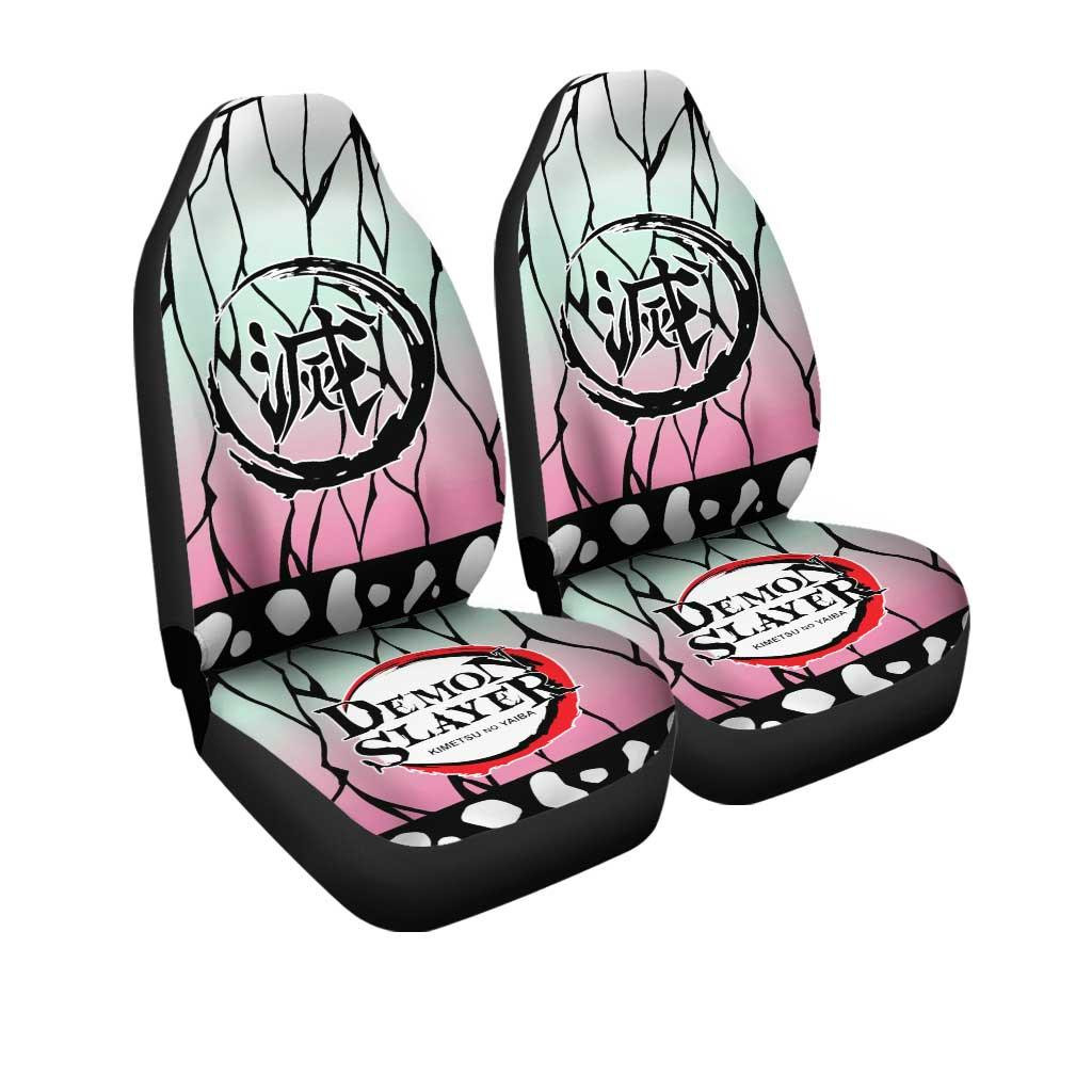 Demon Slayers Car Seat Covers Shinobu Kocho Pattern Kinometsu no Yaiba
