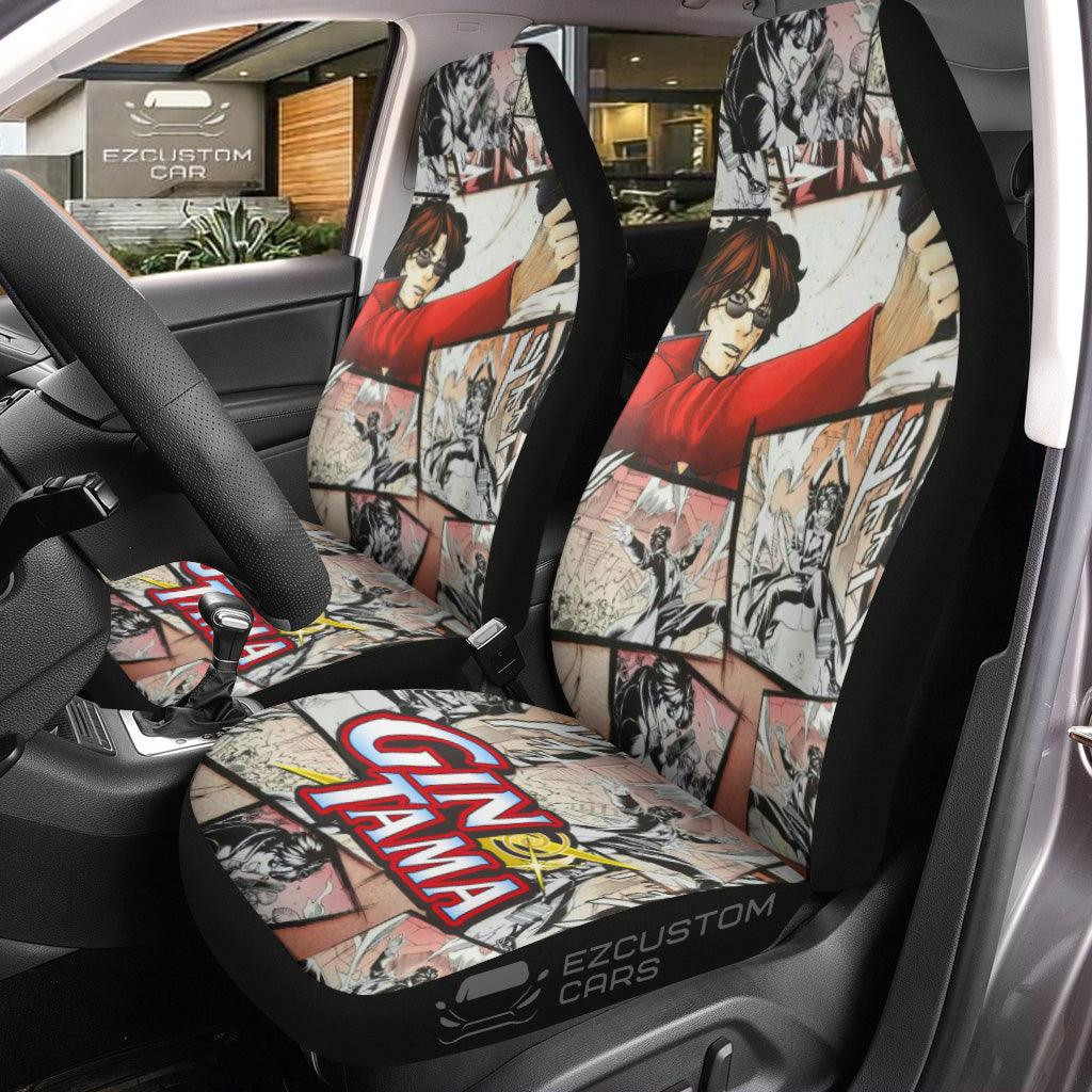 Gintama Sakamoto Tatsuma Car Seat Covers Mixed Manga Style