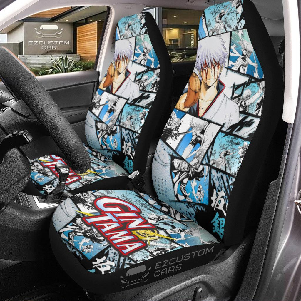 Gintoki Sakata Gintama Car Seat Covers Mixed Manga Style