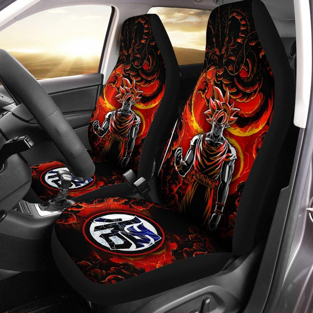 Goku and Shenron Car Seat Covers Dragon Ball Z Anime Car Seat Covers