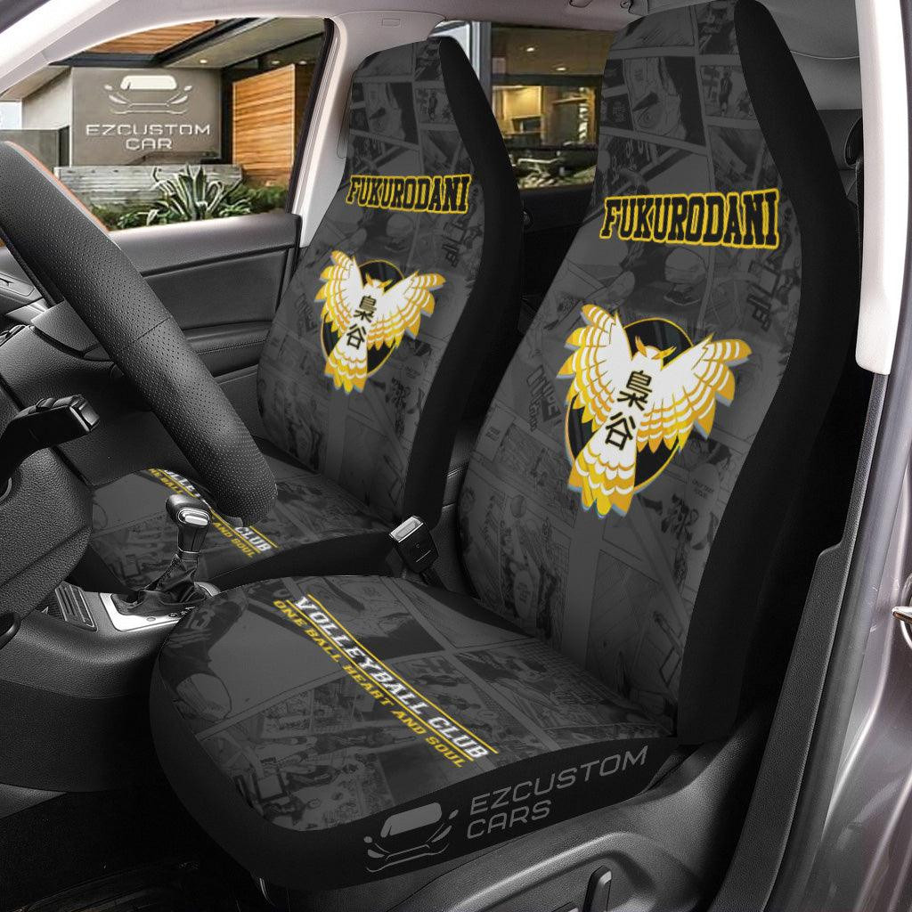 Haikyuu Anime Car Seat Covers Fukurodani Symbol
