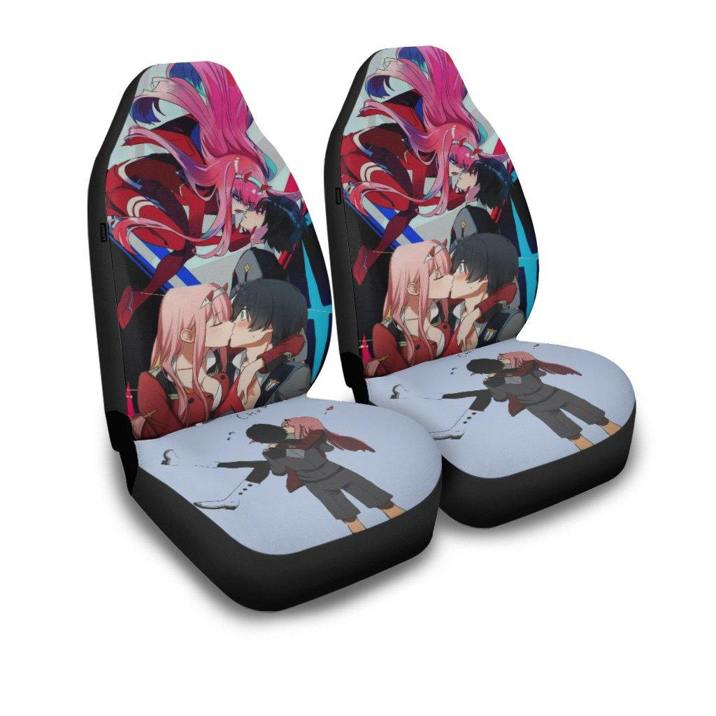 Hiro x Zero Two Darling In The Franxx Anime Car Seat Covers Fan Gift