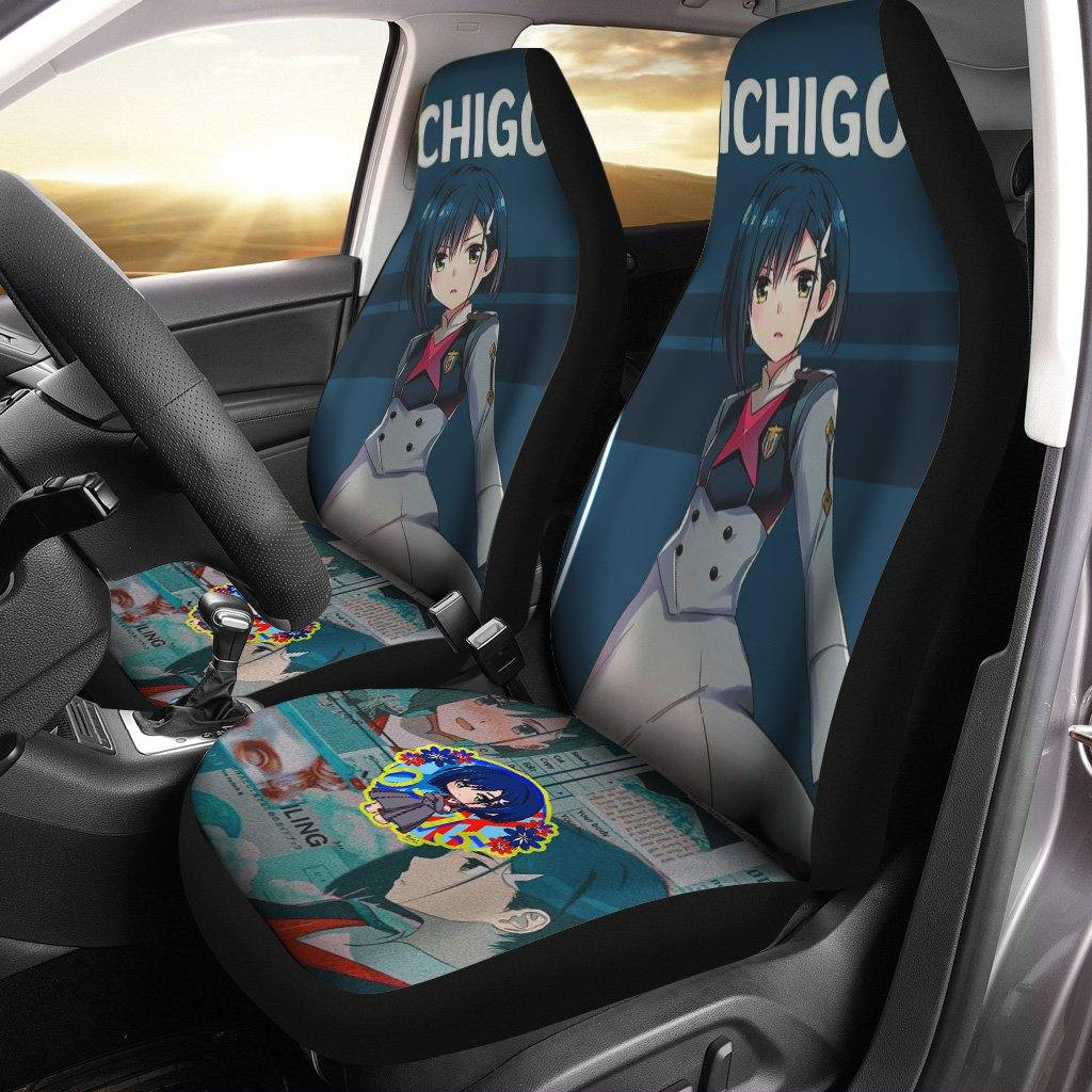 Ichigo Darling In The Franxx Anime Car Seat Covers Fan Gift