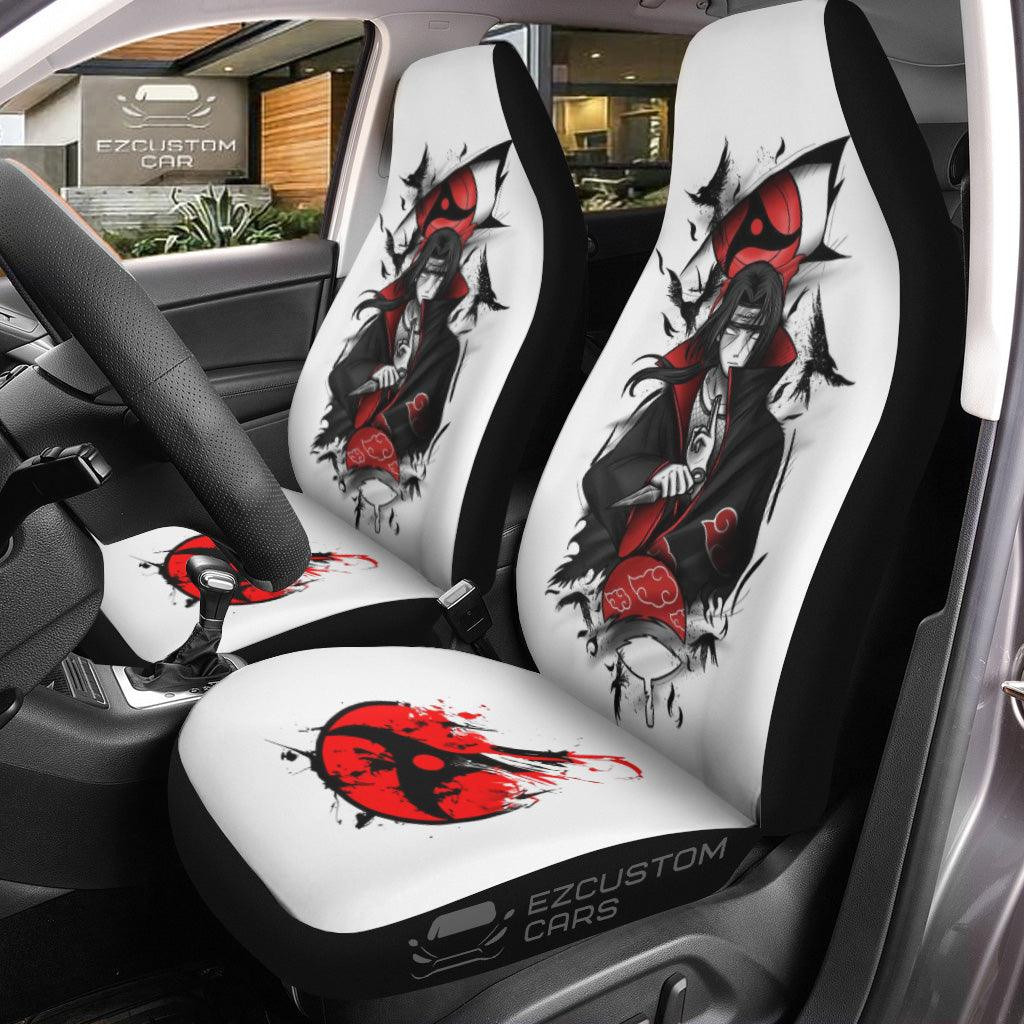 Itachi Akatsuki Car Seat Covers Custom Naruto Anime White Anime Car Decor