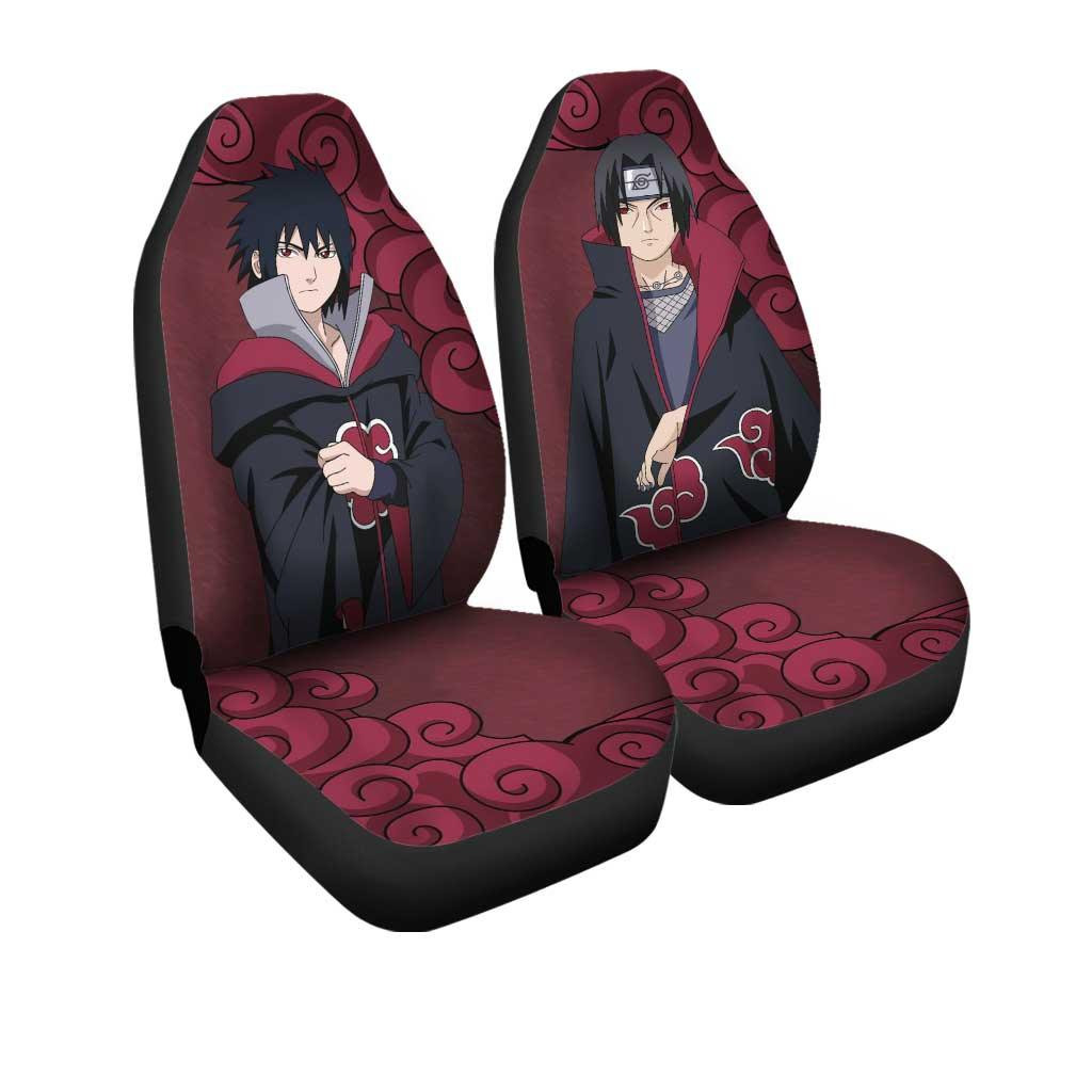 Itachi and Sasuke Car Seat Covers Naruto Anime Car Decor Custom Anime
