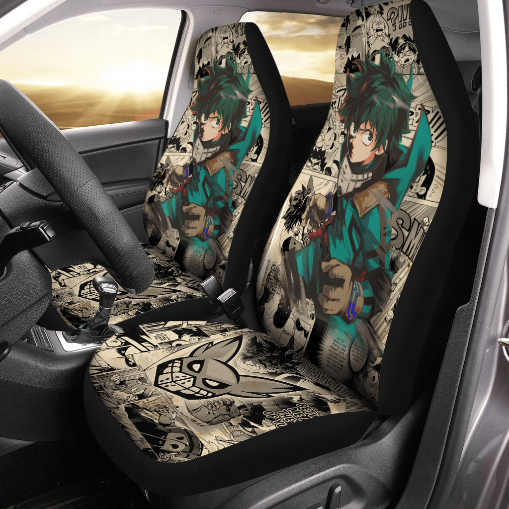 Izuku Midoriya Mix Manga Car Seat Covers Anime My Hero Academia
