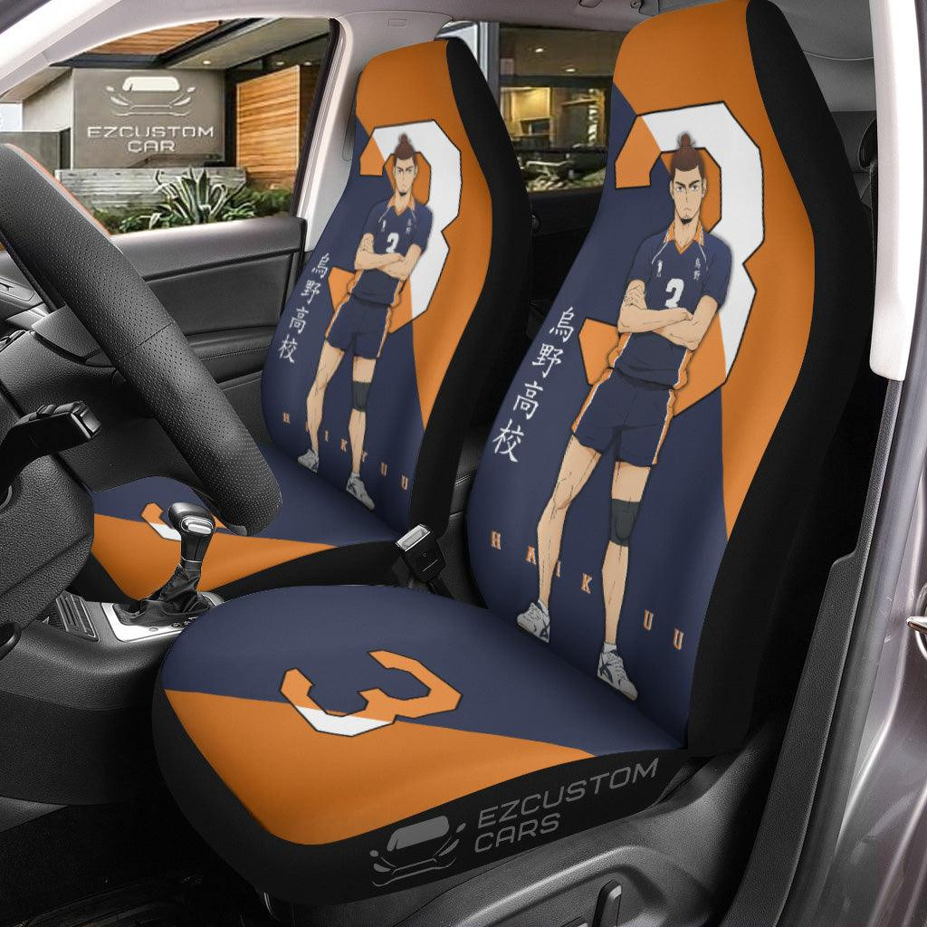 Karasuno High Asahi Haikyuu Anime Car Seat Covers