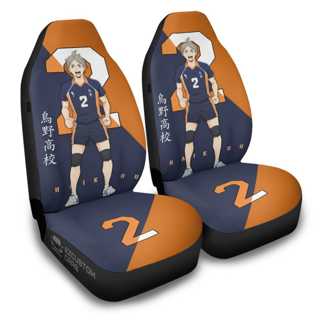 Karasuno High Sugawara Haikyuu Anime Car Seat Covers