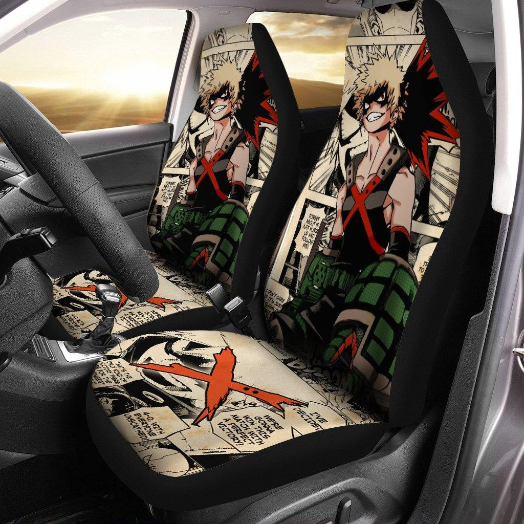 Katsuki Bakugo Mix Manga Car Seat Covers Anime My Hero Academia