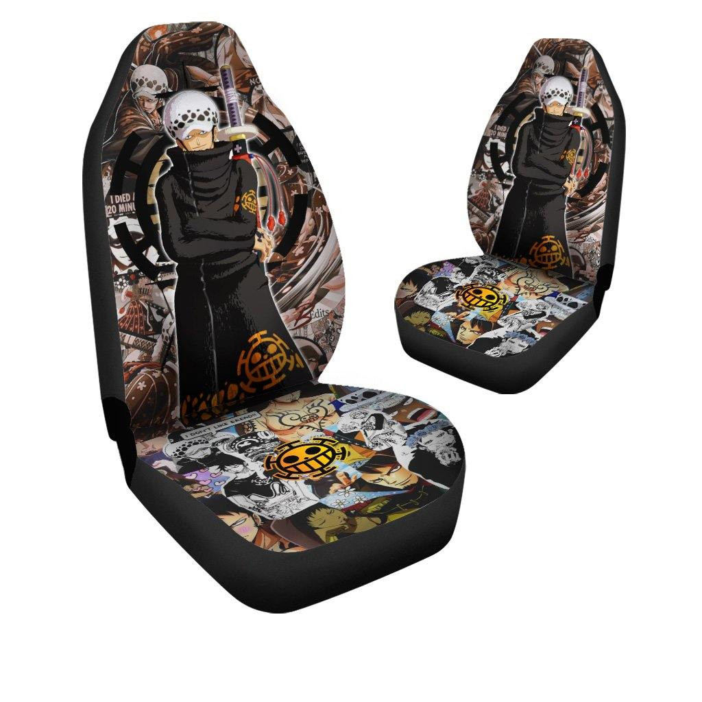 Law Car Seat Covers One Piece Anime Car Decor