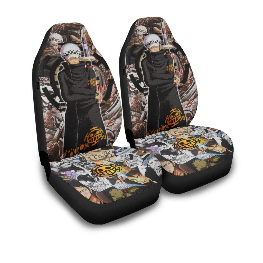 Law Car Seat Covers One Piece Anime Car Decor