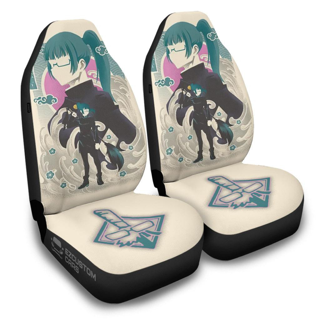 Maki Zenin Car Seat Covers Custom Jujutsu Kaisen Car Accessories