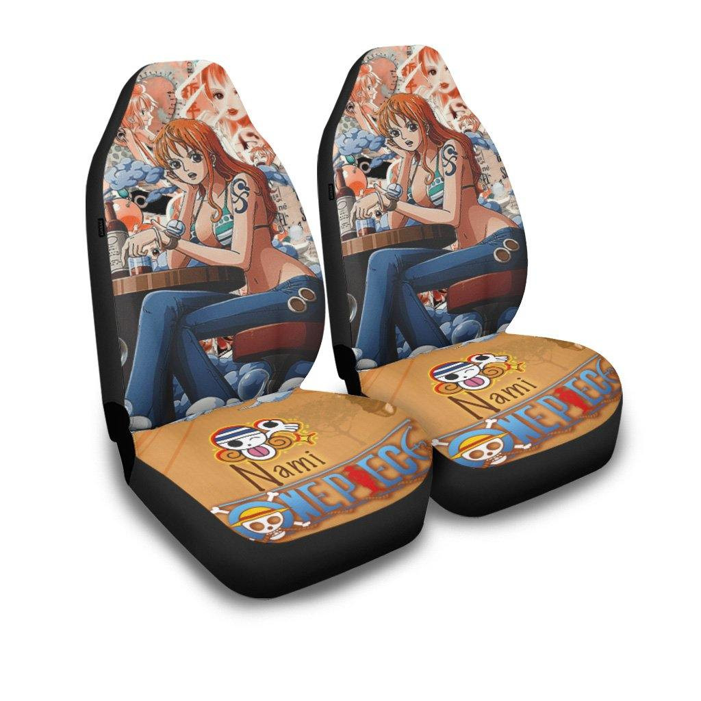 Nami Car Seat Covers One Piece Anime Car Decor