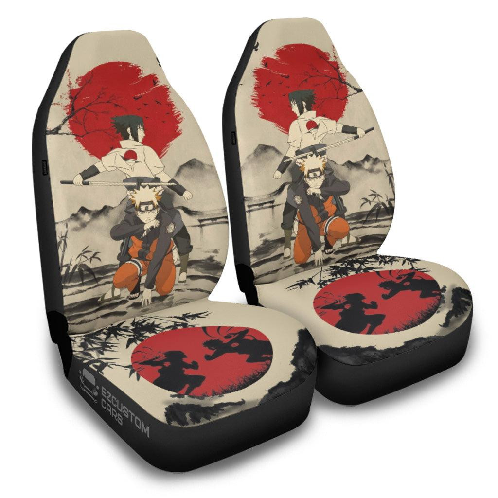 Naruto Anime Car Seat Covers Naruto x Sasuke Mix Antique Artwork