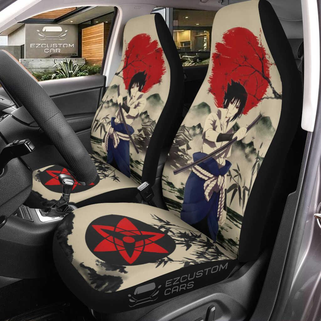 Naruto Anime Car Seat Covers Sasuke Uchiha Mix Antique Artwork