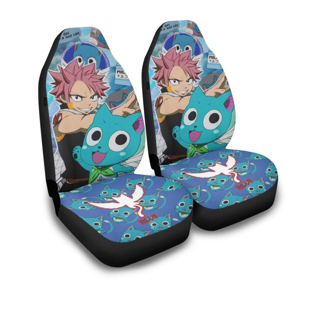 Natsu Dragneel Car Seat Covers Fairy Tail Anime Car Accessories
