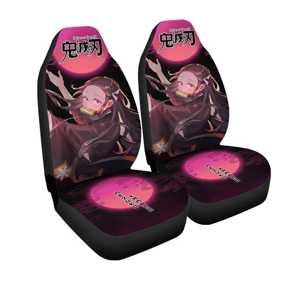 Nezuko Kamado Car Seat Covers Custom Demon Slayer Car Accessories Anime Kimetsu no Yaiba