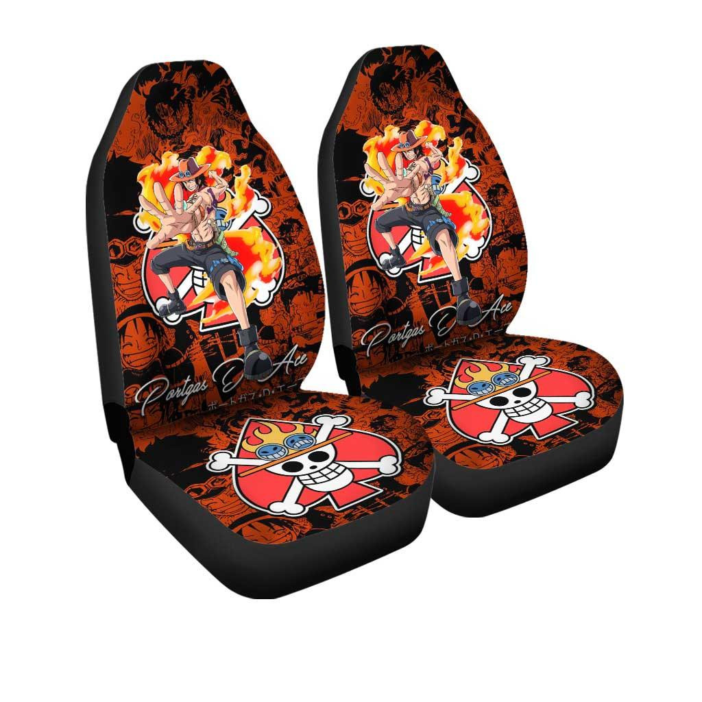 Portgas D. Ace Car Seat Covers Custom One Piece Anime