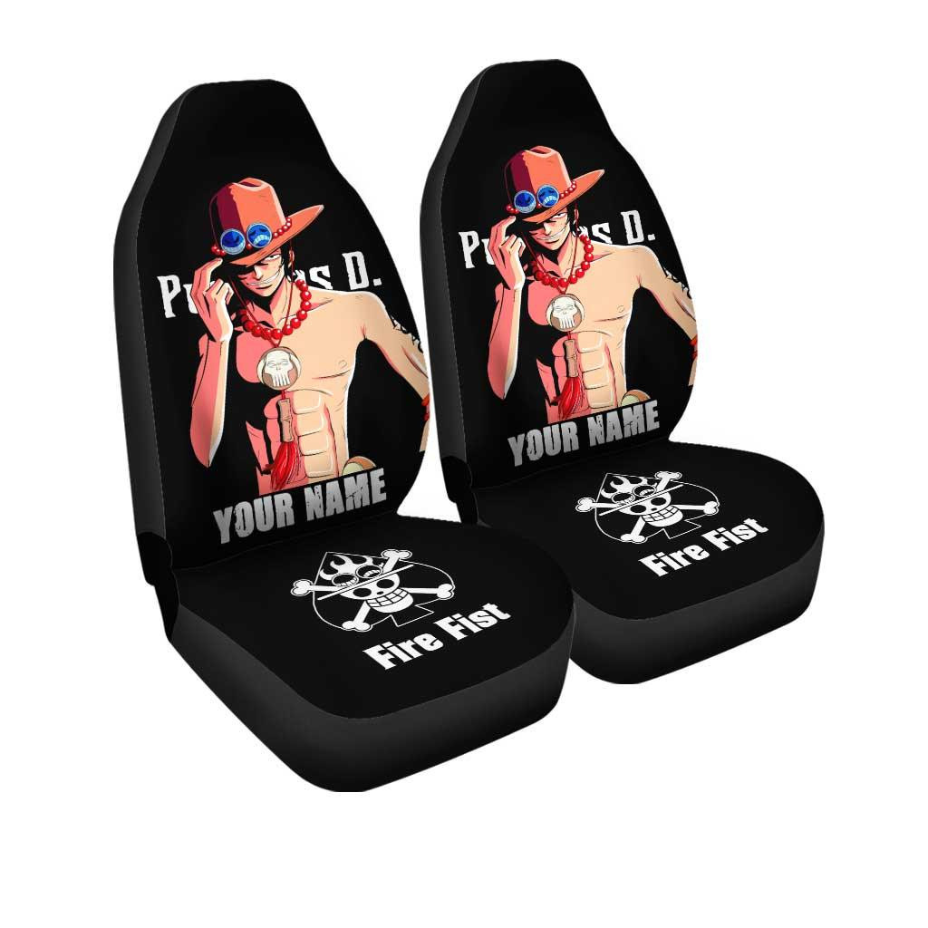 Portgas D. Ace Personalized Car Seat Covers Custom One Piece Anime