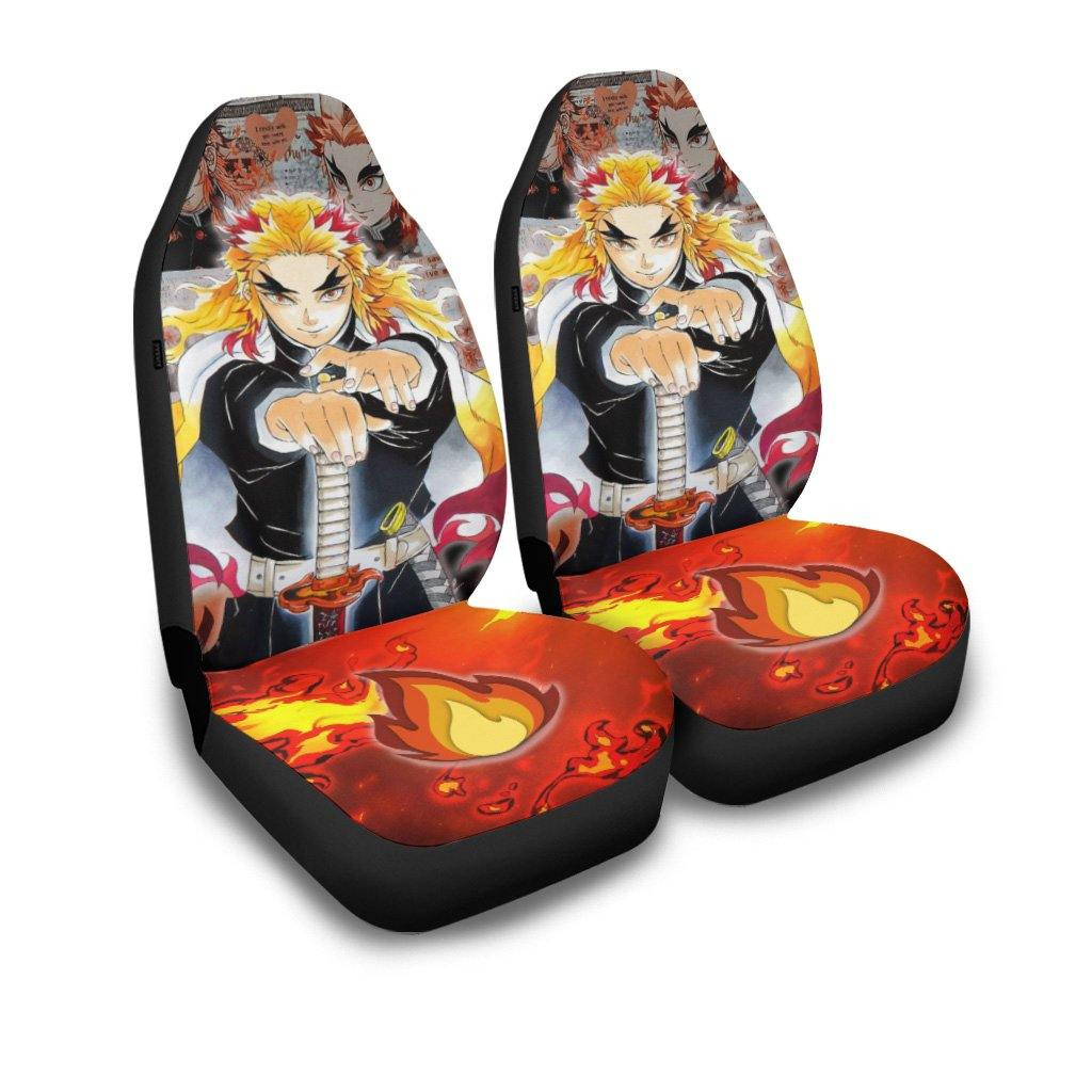 Rengoku Car Seat Covers Demon Slayer