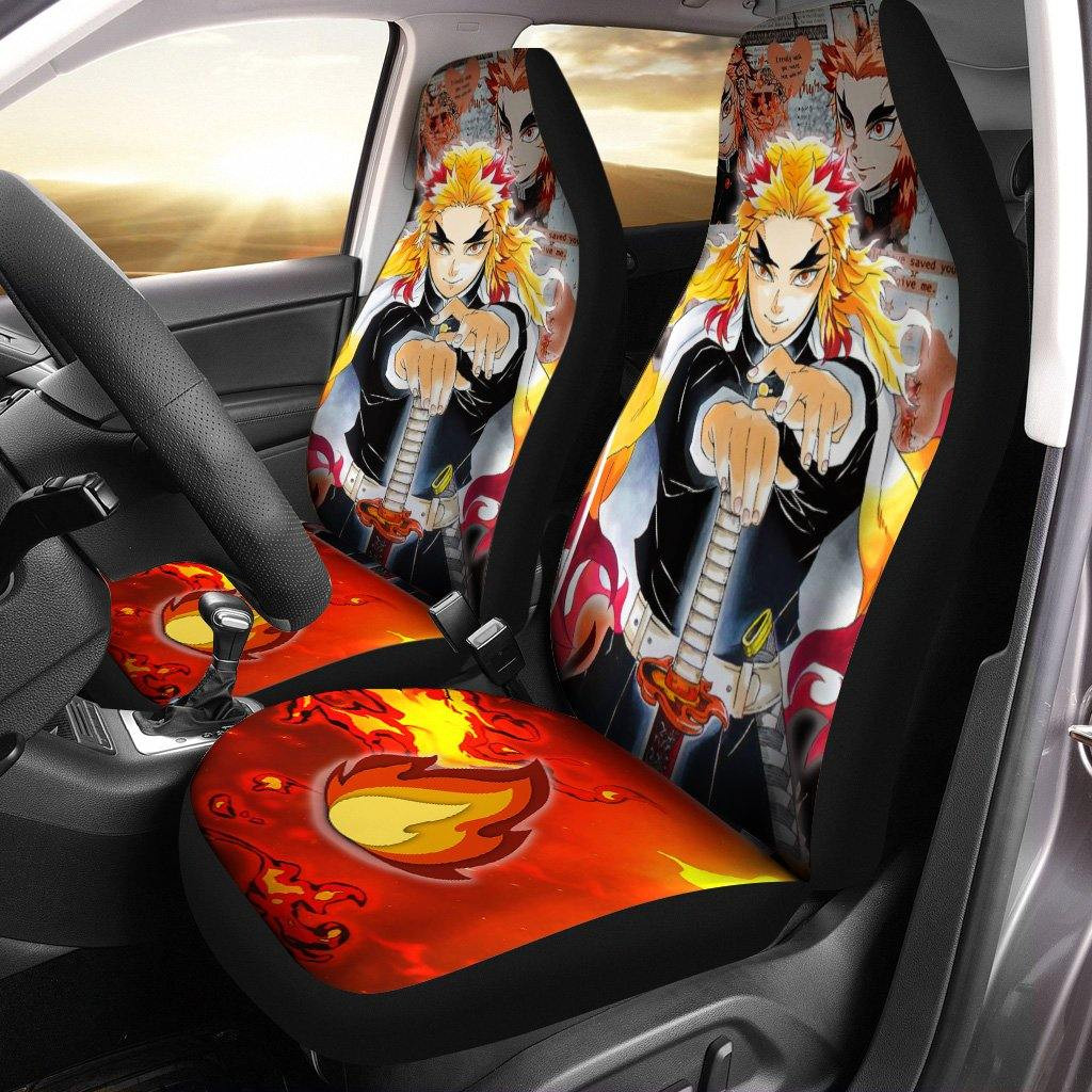 Rengoku Car Seat Covers Demon Slayer