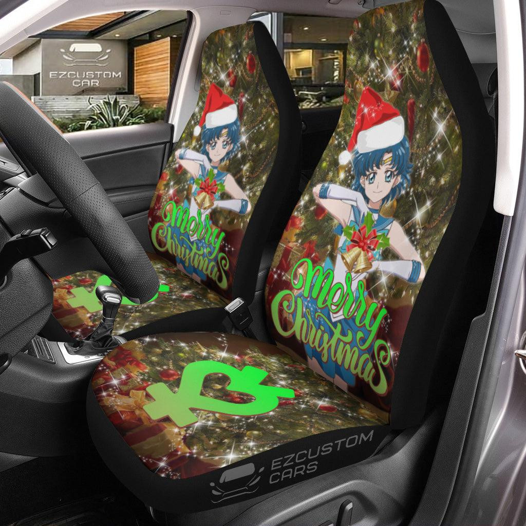 Sailor Moon Car Seat Covers Christmas Anime Car Decor Sailor Mercury