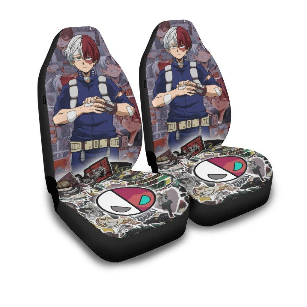 Todoroki Manga Art Car Seat Covers Anime My Hero Academia