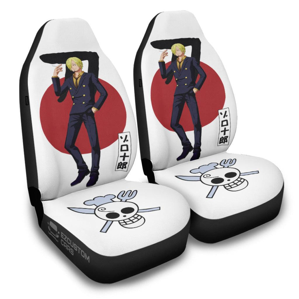Vinsmoke Sanji Car Seat Covers Custom One Piece Sanji Flag Car Accessories