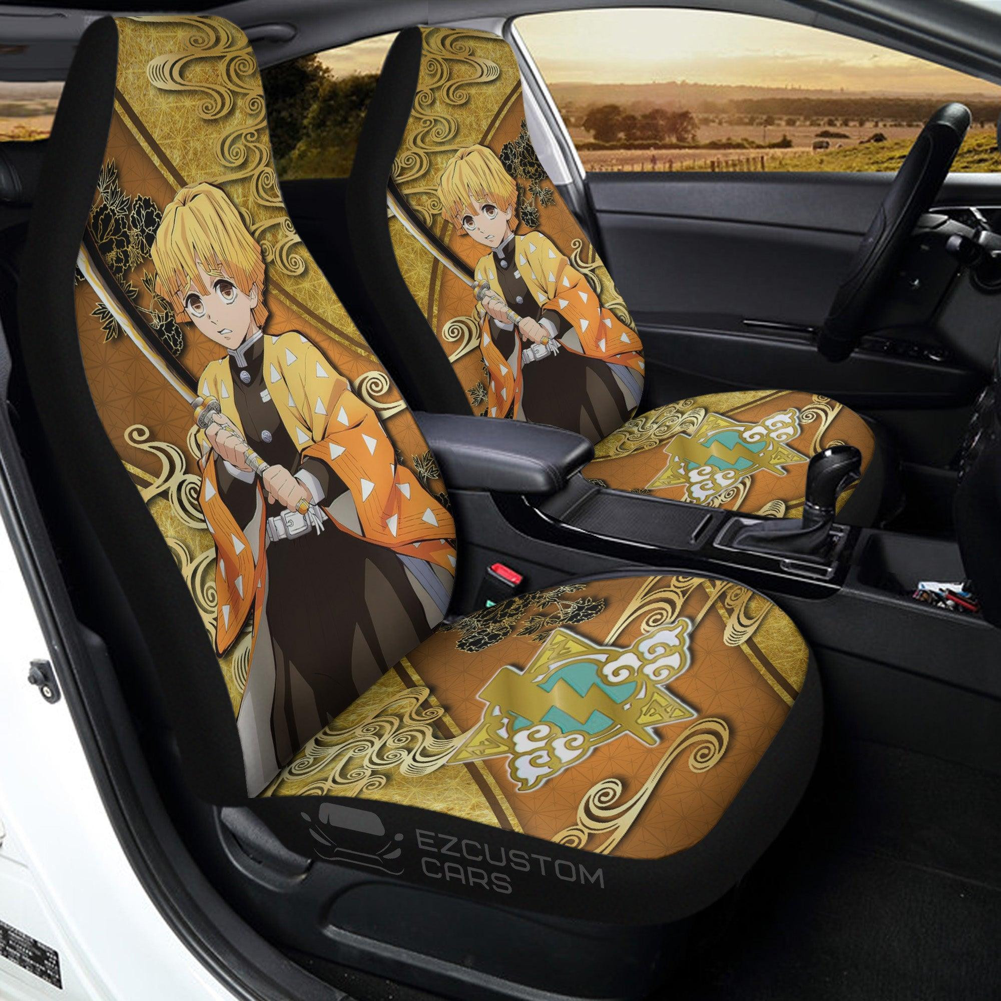 Zenitsu Agatsuma Car Seat Covers Demon Slayer