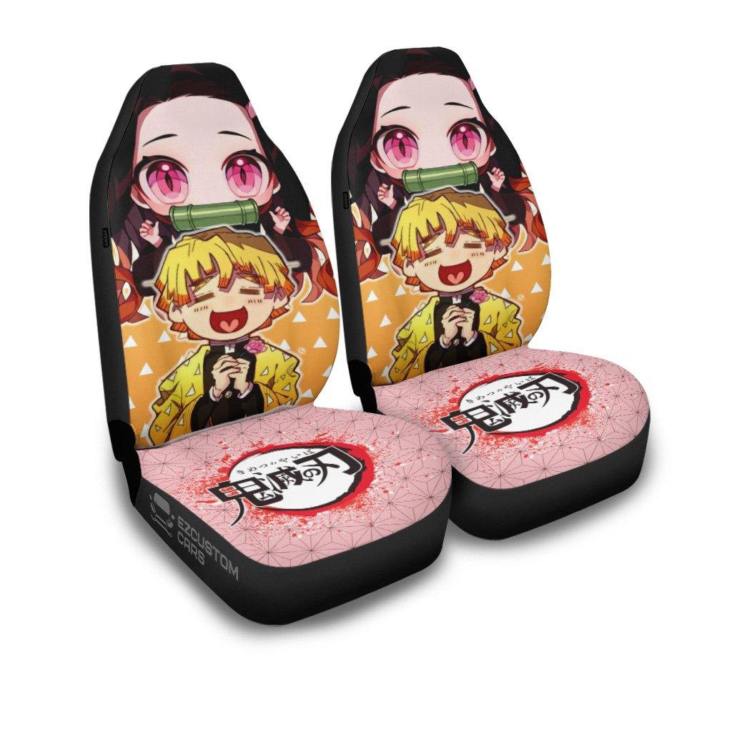 Zenitsu and Nezuko Demon Slayers Car Seat Covers