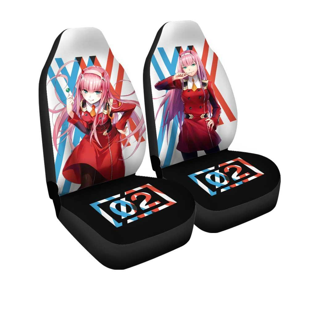 Zero Two Car Seat Covers Custom Darling In The Franxx Anime Car Gifts