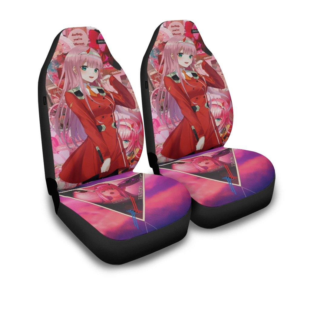 Zero Two Darling In The Franxx Anime Car Seat Covers Fan Gift