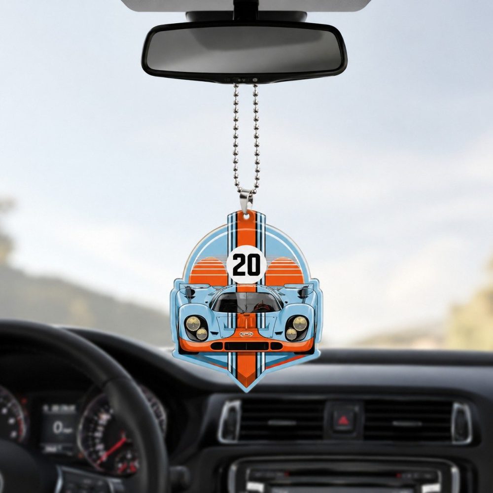 Racing Car Ornament Gulf Steve McQueen Le Mans Porsh 917