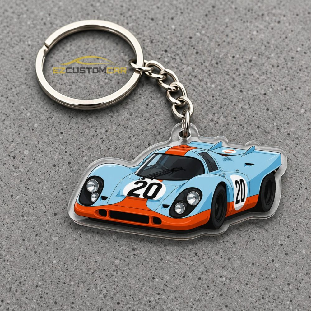 Racing Keychains Gulf Steve McQueen Le Mans Porsh 917