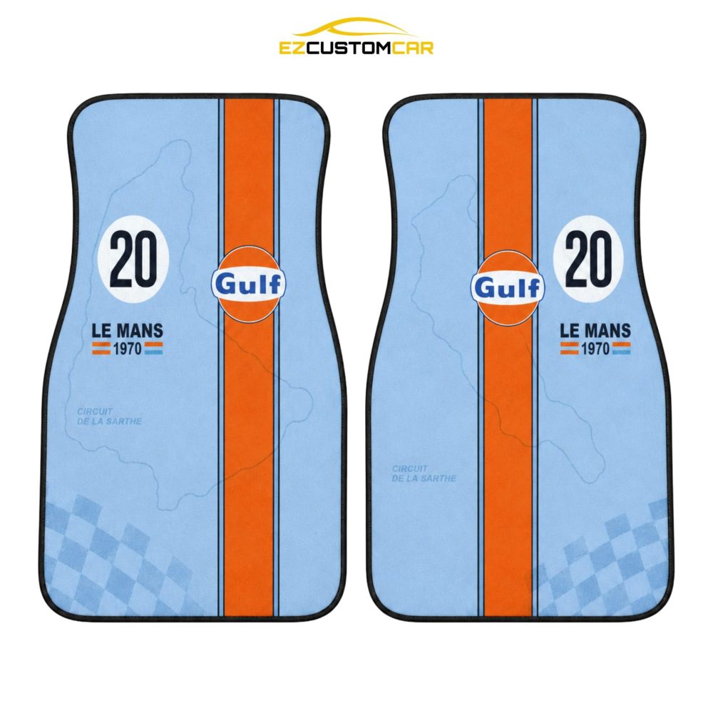 Steve McQueen #20 917 Gulf Le Mans Custom Car Floor Mats