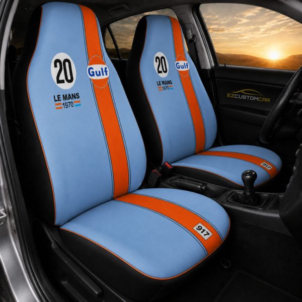 Steve McQueen #20 917 Gulf Le Mans Custom Car Seat Covers